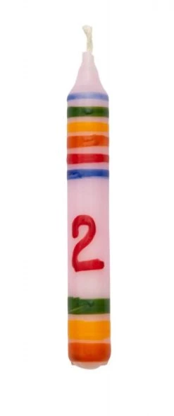 Ahrens Kerze Zahl 2 Rosa