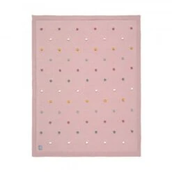 LÄSSIG Lässig Strickdecke Für Babys Dots Dusty Pink