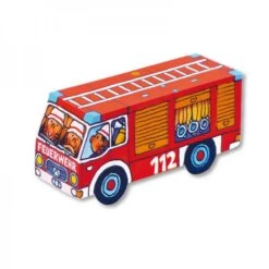 Lutz Mauder Faltspiel Feuerwehrauto, 8 Stück