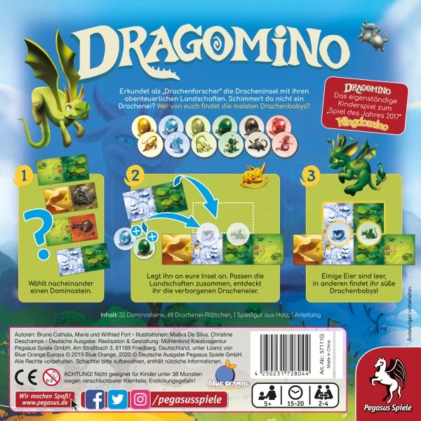 Pegasus Spiele Gesellschaftsspiel Dragomino 2 Pegasus Spiele Gesellschaftsspiel Dragomino – Bild 2