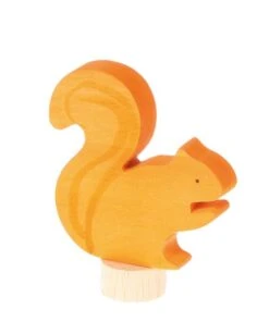 Grimms Stecker Eichhörnchen, Orange Geburtstagssteckfigur