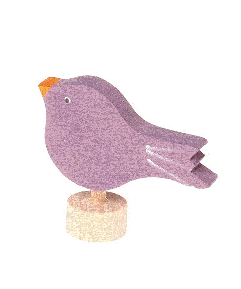 Grimms Steckfigur Sitzender Vogel Geburtstagssteckfigur 1 Grimms Steckfigur Sitzender Vogel Geburtstagssteckfigur