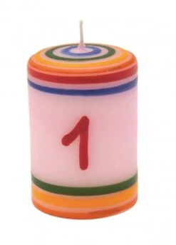 Ahrens Lebenslicht Zahl 1 Rosa