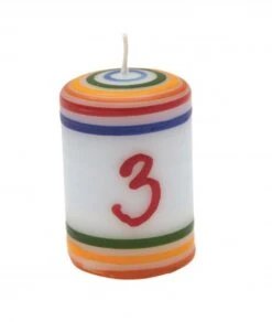 Ahrens Lebenslicht Zahl 3 Hellblau