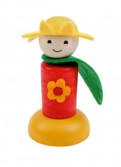 Ahrens Steckfigur Blumenmädchen Rot Mit Sockel