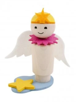 Ahrens Steckfigur Engel Auf Wolke Rosa