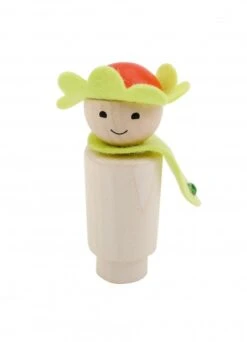 Ahrens Blumenmädchen Natur/orange Geburtstags-Steckfigur