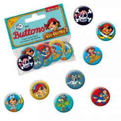 Lutz Mauder Mini-Button-Set Pirat Pit Planke 2, 8-tlg.