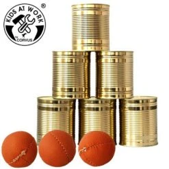 Kids At Work Dosenwerfen Mit 6 Großen Dosen Und 3 Bällen