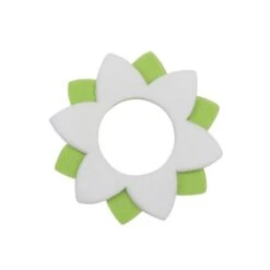 Ahrens Filz Deko Blume Grün/Weiß