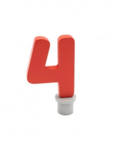 Ahrens Geburtstagszahl 4 Rot