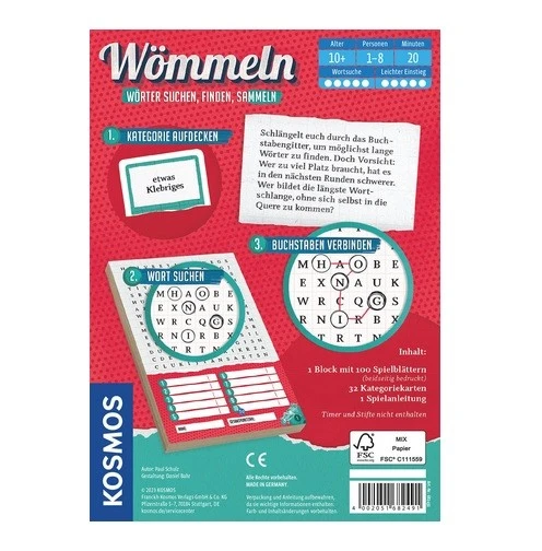 Kosmos Wortsuchspiel Wömmeln 2 Kosmos Wortsuchspiel Wömmeln – Bild 2